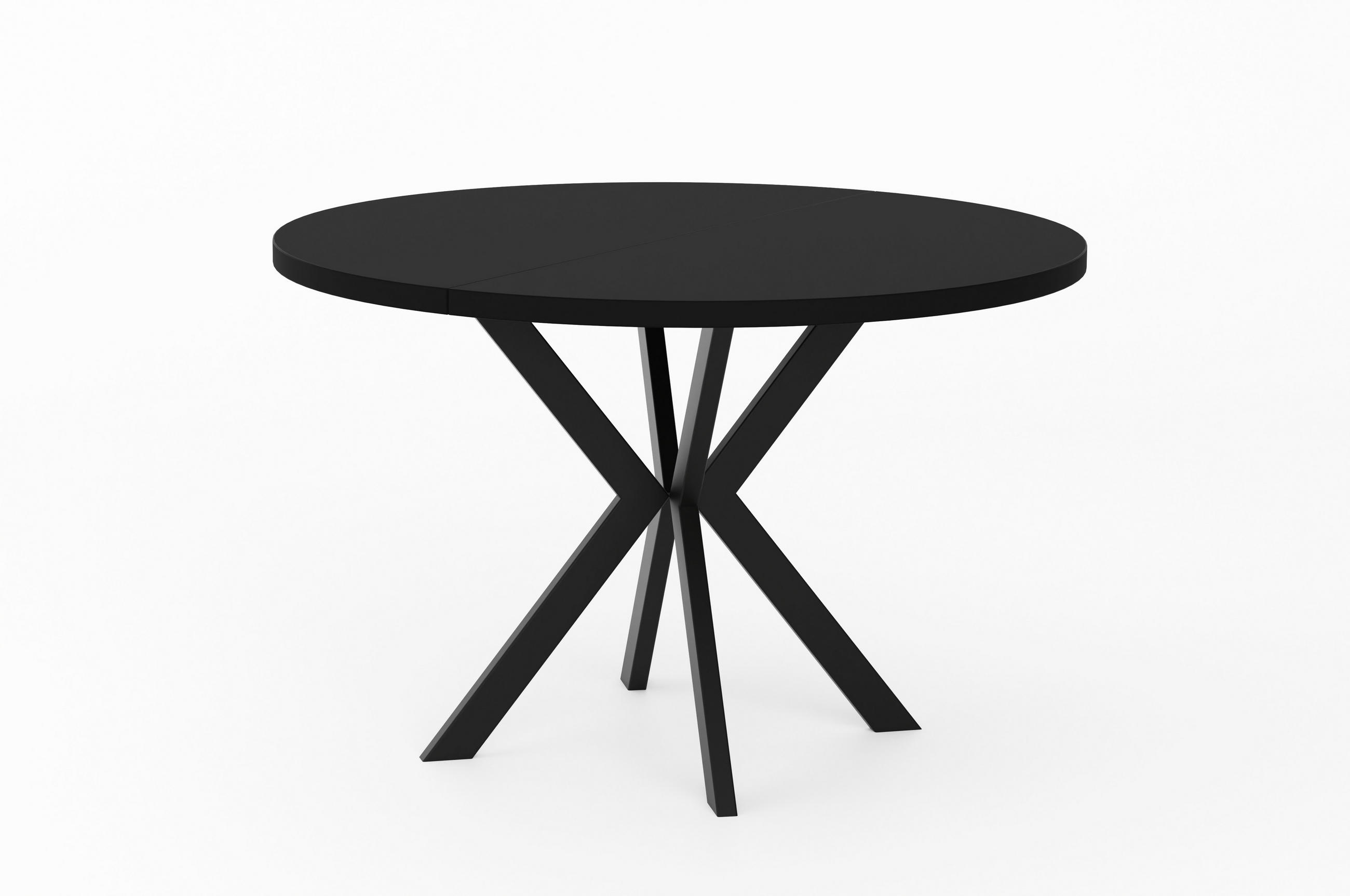 ESSTISCHE EDEN - Schwarz, Holzwerkstoff (120/120/76cm) - Meblini