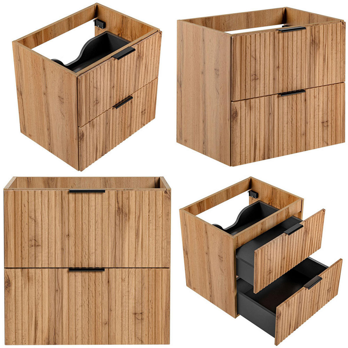 WASCHTISCH Adelaide-56 - Braun, Holzwerkstoff (61/73/47cm) - Lomado