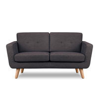 2-SITZER-SOFA TAGIO II mit Armlehnen, Graubraun/Braun - Braun/Grau, Textil (88/80/153cm) - KONSIMO®