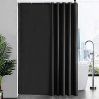 DUSCHVORHANG Schwarz 200 x 240 cm - Schwarz, Textil (200/240cm)