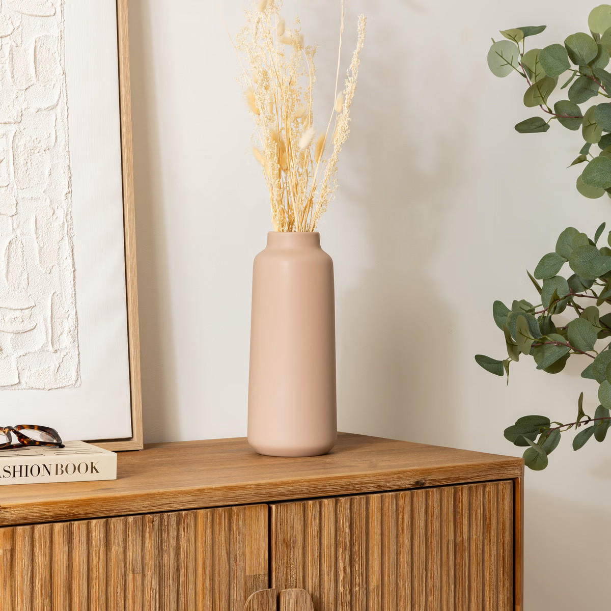 VASE Keramik Tila Ø 12 cm - Taupe, Keramik (30cm) - Atmosphera Createur d´interieur