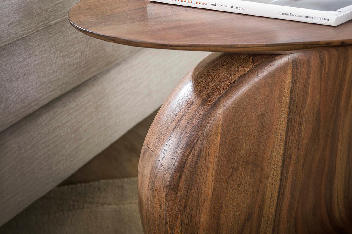 BEISTELLTISCH MINOTA Braun Akazie - Braun, Akazienholz/Holz (45/36/50cm) - KAWOLA