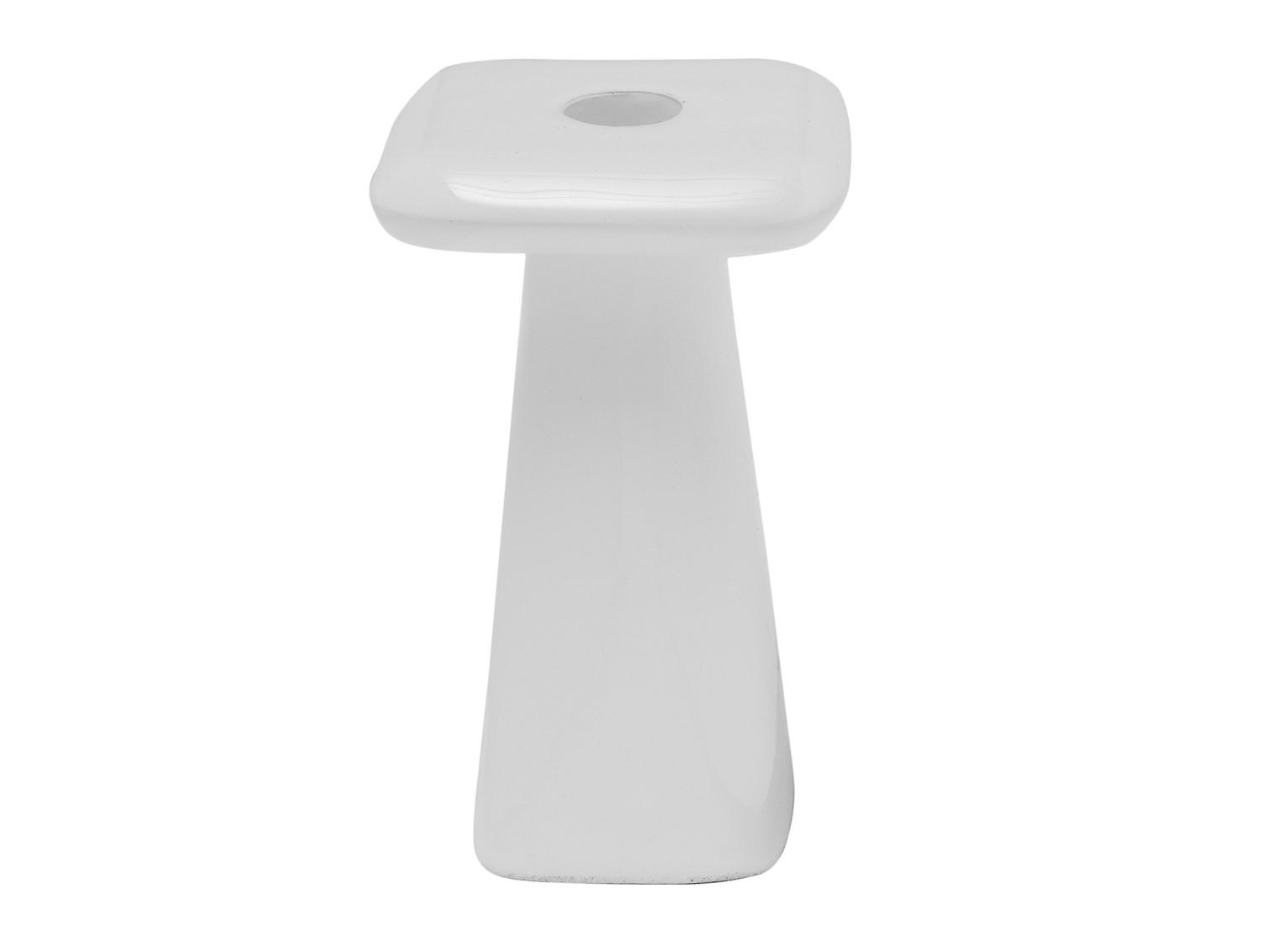 KERZENHALTER Roca Weiß 9/9/15 cm - Weiß, Metall (9/15/9cm) - Present Time