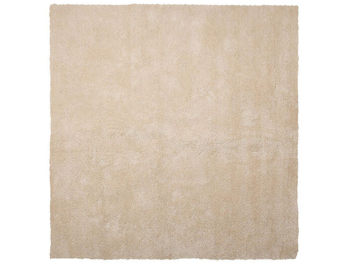 SHAGGY-TEPPICH Demre 200/200 cm - Beige, Kunststoff (200/200cm) - Beliani