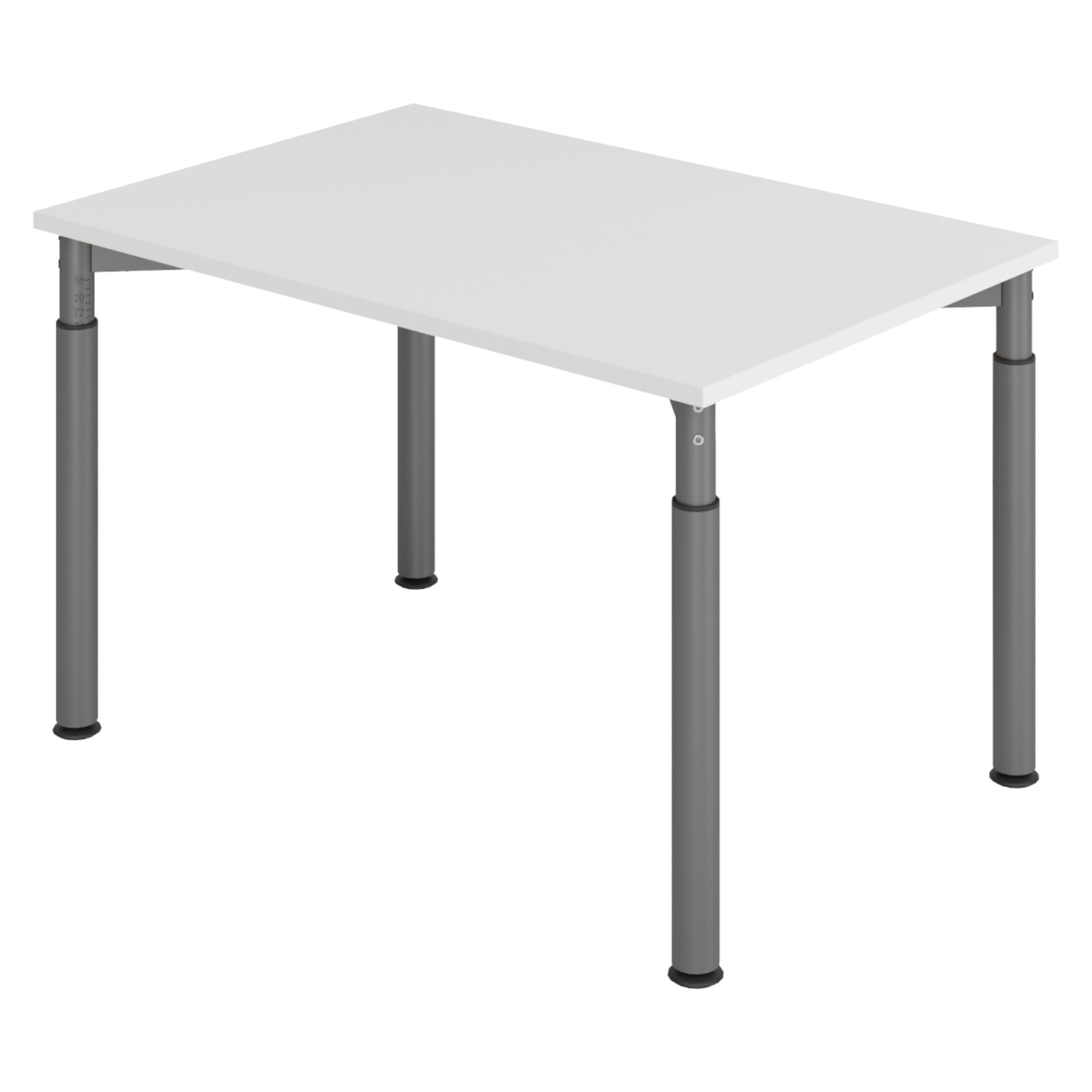 SCHREIBTISCH Serie-Y 80/120/74 cm in Grau/Graphitfarben - Graphitfarben/Grau, Holzwerkstoff (80/120/74cm) - bümö