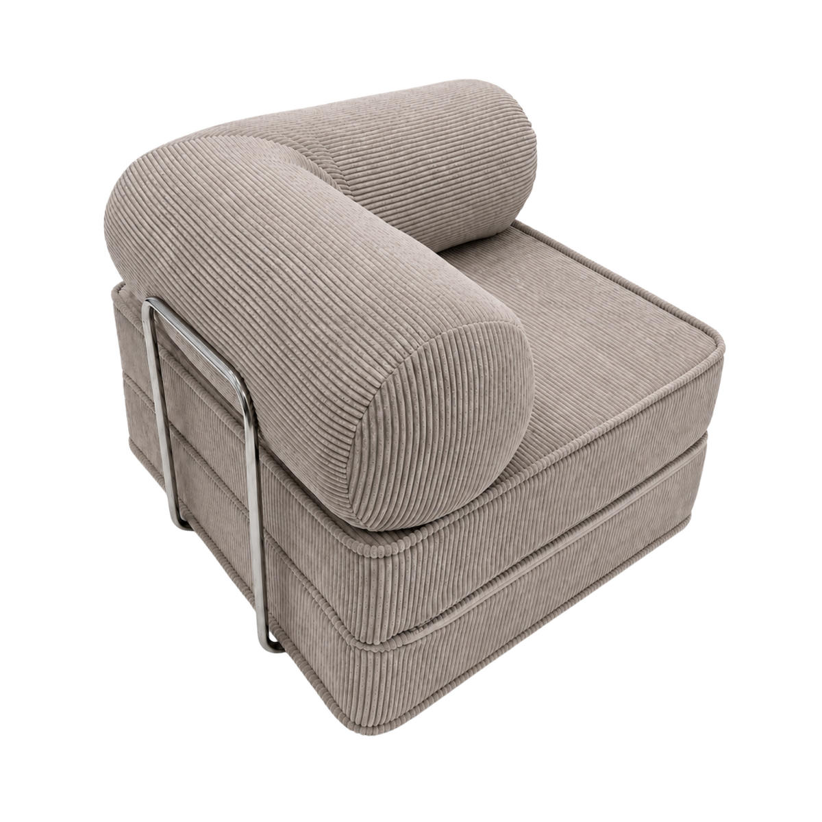 MODERNER Design Relaxsessel Taupe - Taupe, Textil (100/70/100cm) - SURB