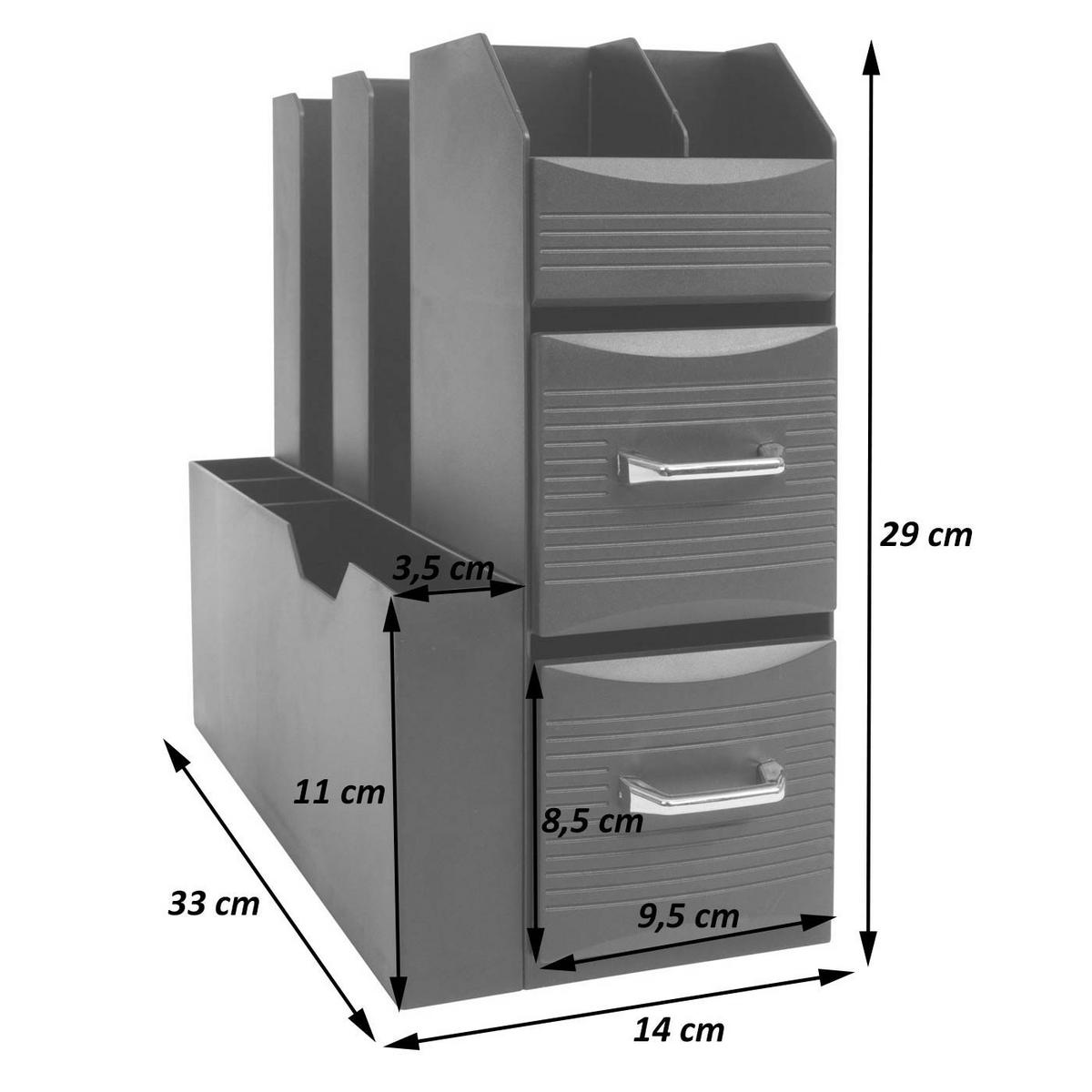 ORGANIZÉR NA PSACÍ STŮL Černý - černá, plast (14/29/33cm) - MCW