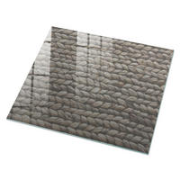 GLASPLATTE 80x60 cm – Rustikale Textur - Grau, Glas (0.4/80/60cm) - ArtPrintCave