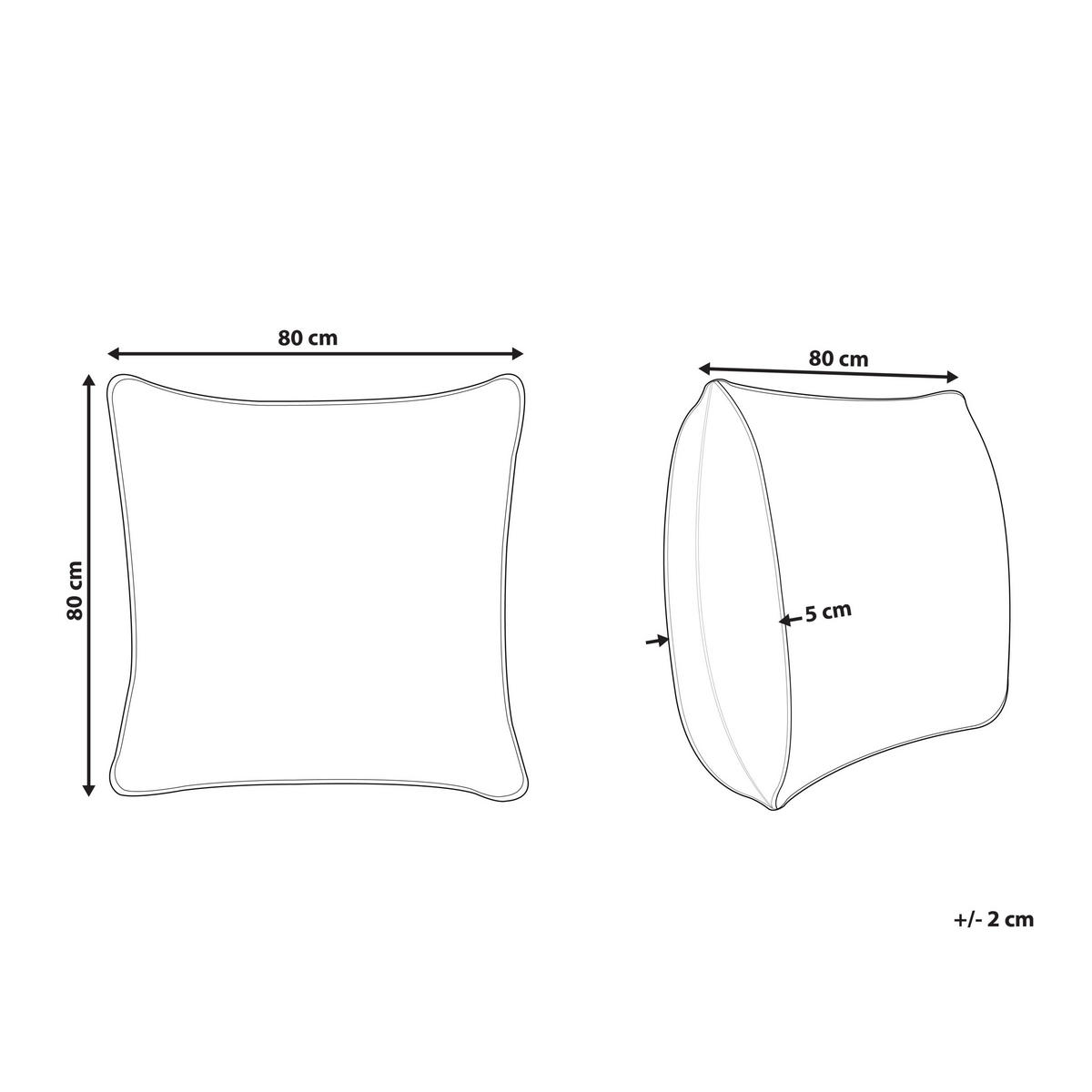 KOPFKISSEN Weiß 80/80 cm Errigal - Weiß, Textil (80/80cm) - Beliani