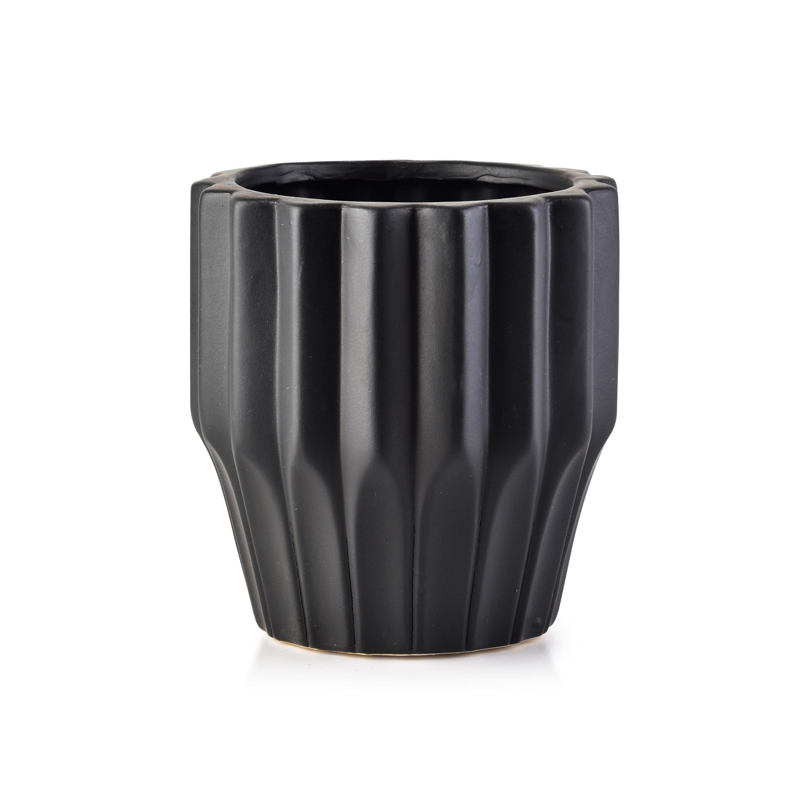 BLUMENTOPF Yvonne Schwarz 13/13/13.5 cm Keramik - Schwarz, Keramik (13.5cm) - Mondex