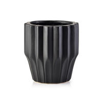 BLUMENTOPF Yvonne Schwarz 13/13/13.5 cm Keramik - Schwarz, Keramik (13.5cm) - Mondex
