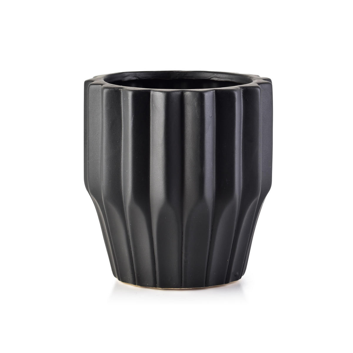 BLUMENTOPF Yvonne Schwarz 13/13/13.5 cm Keramik - Schwarz, Keramik (13.5cm) - Mondex