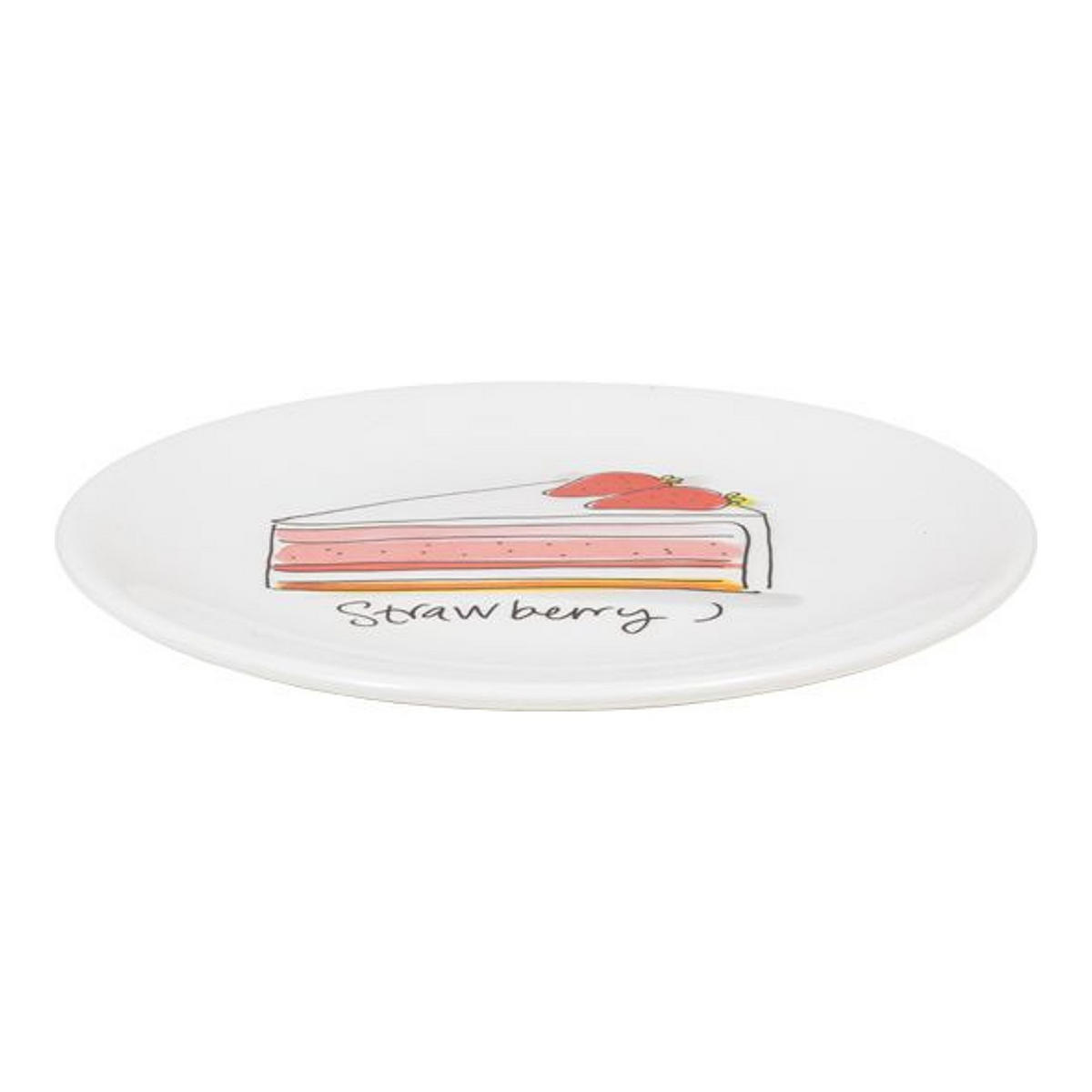 TELLER Erdbeere in Bunt - 18cm - Multicolor, Keramik (18/18/2cm) - Blond Amsterdam