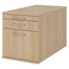 ROLLCONTAINER - mit Hängeregistratur 80/42,8/51,2 cm in Eichefarben Bügelgriff (Metall) - Eichefarben, Holzwerkstoff (42.8/51.2/80cm) - bümö