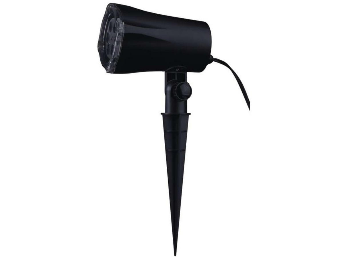 LED-WEIHNACHTSPROJEKTOR SCHNEEFLOCKEN - für innen und außen - Schwarz, Kunststoff/Metall (20/20/30cm) - LAALU