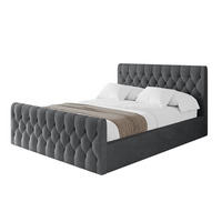 POLSTERBETT mit Bettkasten, Fußteil und Lattenrost, Boxbett mit Matratze H3/H4 - RENO-Z 160x200 Dunkelgrau - Anthrazit, Holzwerkstoff/Textil (160/200cm) - ALTDECOR