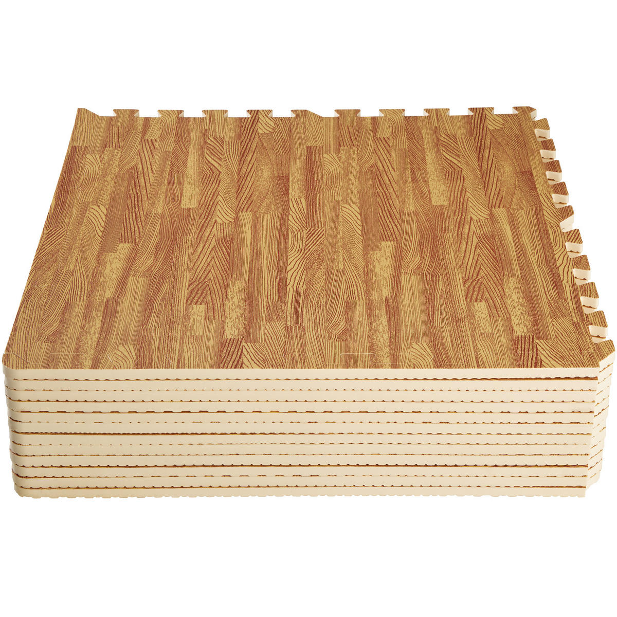SCHUTZMATTENSET ,leichte Reinigung und flexibel erweiterbar,holzdekor - Eiche Artisan, Kunststoff (124/307cm) - tectake