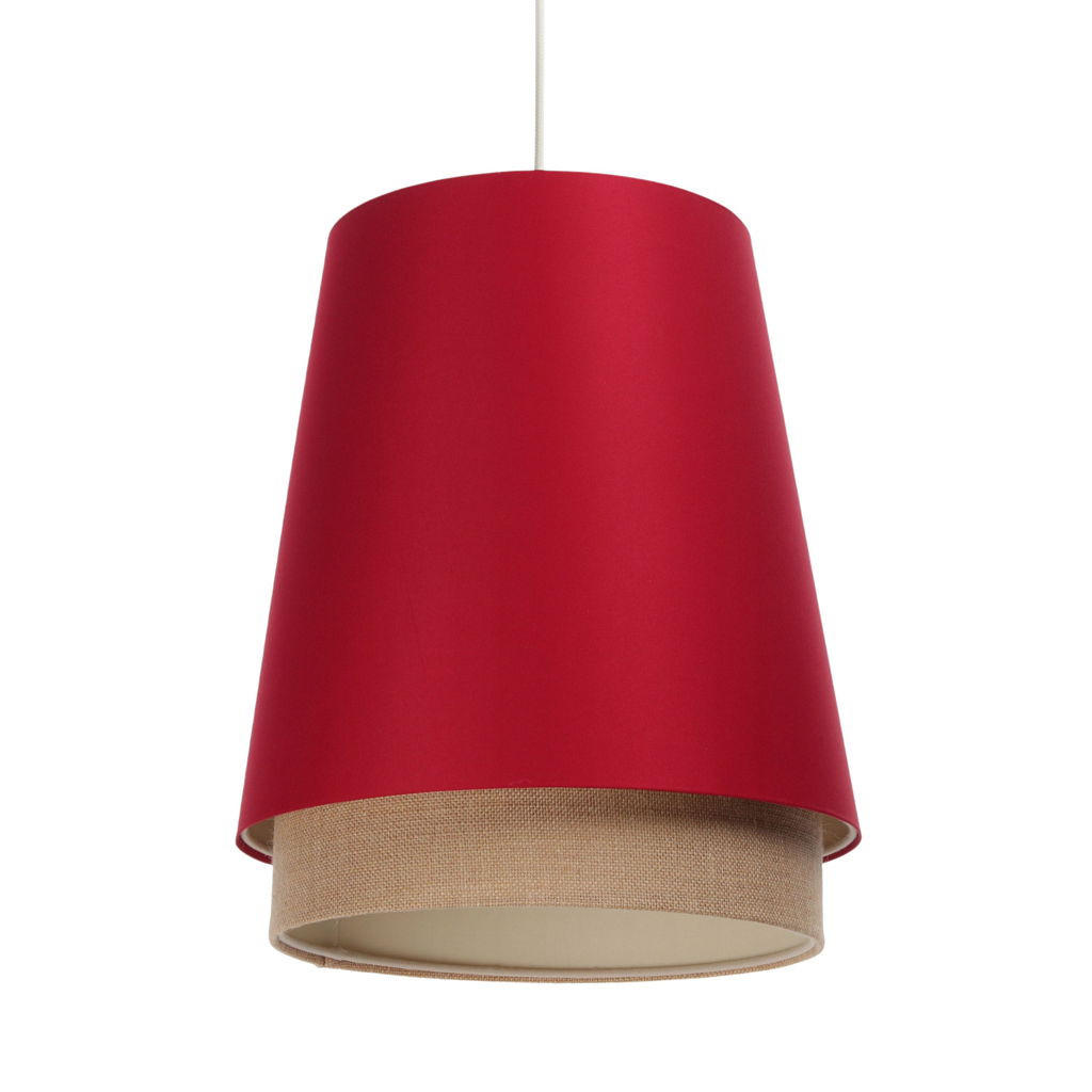 HÄNGELEUCHTE Rot 35/43 cm - Beige/Rot, Kunststoff (35/1.3/43cm) - ONZENO