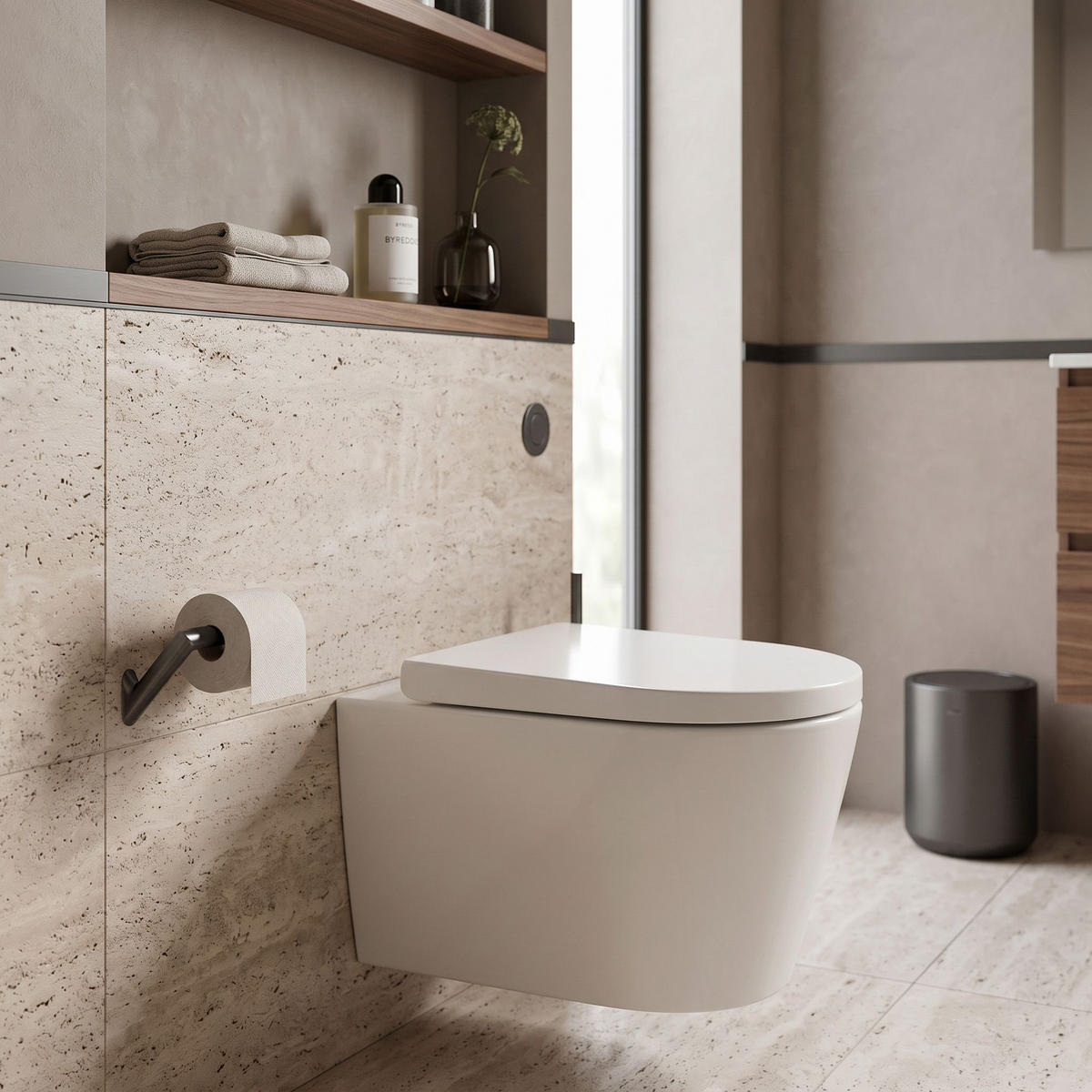 HALTER Für Toilettenpapier Rea Will Titan - Titanfarben, Metall (14.5/8.5/8cm) - REA