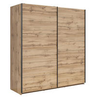 SCHWEBETÜRENSCHRANK Tetrix Eiche Wotan 183 / 60 / 195,5cm - Eichefarben/Eiche Wotan, Holzwerkstoff (183/196/60cm) - Feldmann-Wohnen