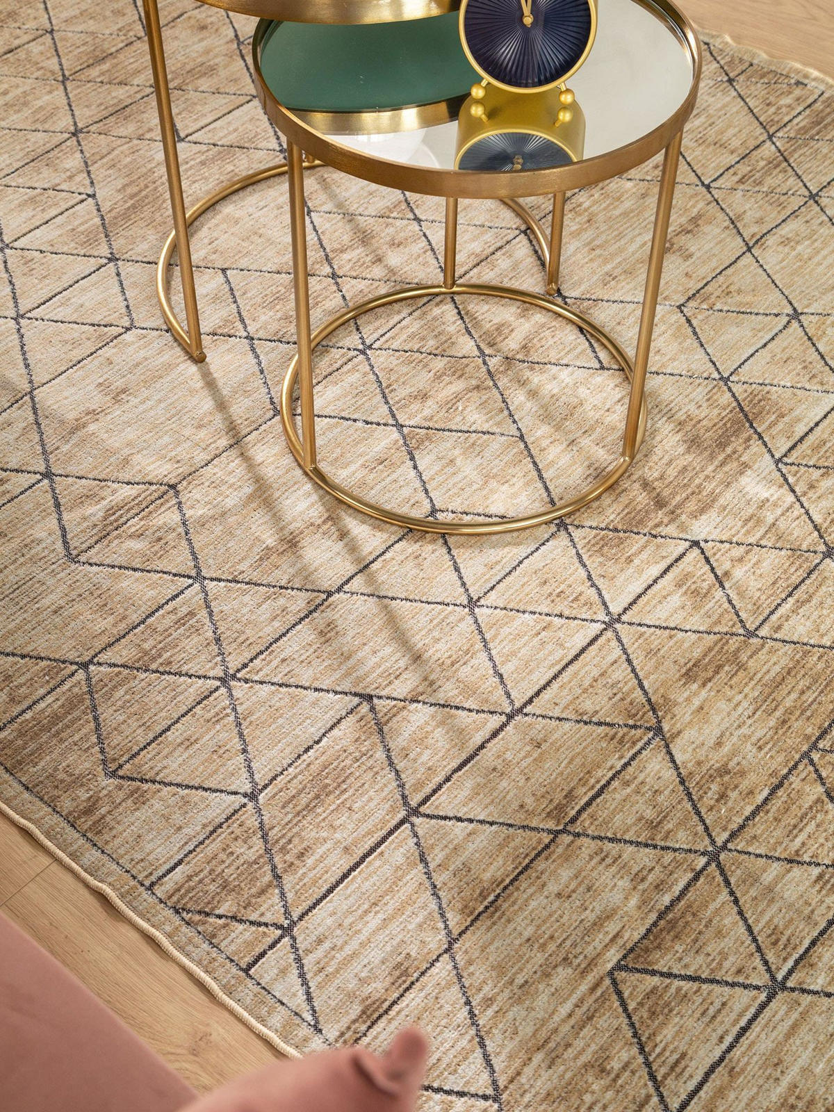 TEPPICH Teppich Daisy Beige - Beige, Textil (100/1cm) - KUNSTLOFT