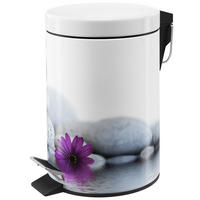 KOSMETIKEIMER Energy Stones - Violett/Schwarz, Kunststoff/Metall (17/25/25cm) - Sanilo