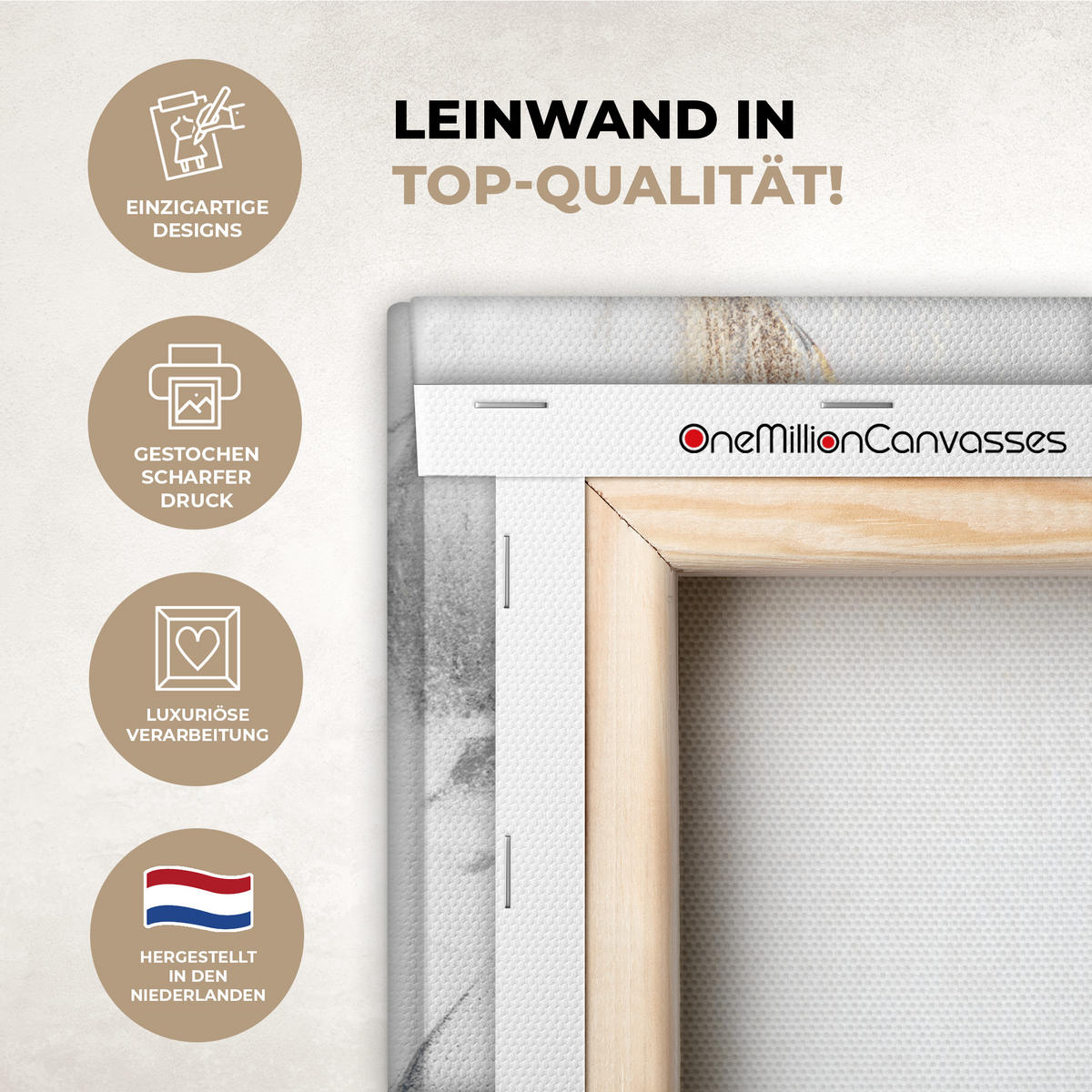 SLIKA NA PLATNU Luksuz 40x30 cm - zlate barve, tekstil (40/30cm) - MuchoWow
