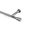 INNENLAUF-GARDINENSTANGEN-SET Siteno Sitra 480 cm (geteilt in 3 x 160 cm), 1-läufig, 20 mm Ø Chrom - Chromfarben, Metall (480cm) - INTERDECO