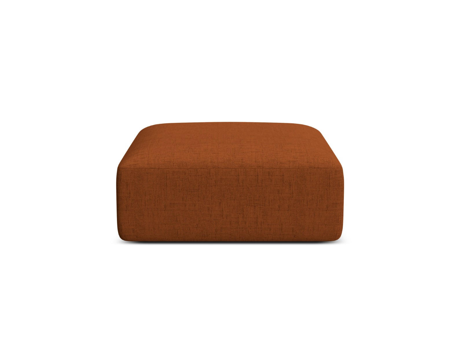 POUF Campi aus strukturiertem Stoff ziegelrot - Orange, Textil (90/40/90cm) - Cosmopolitan Design