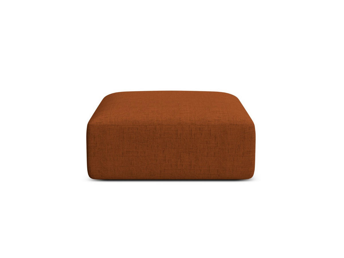 POUF Campi aus strukturiertem Stoff ziegelrot - Orange, Textil (90/40/90cm) - Cosmopolitan Design