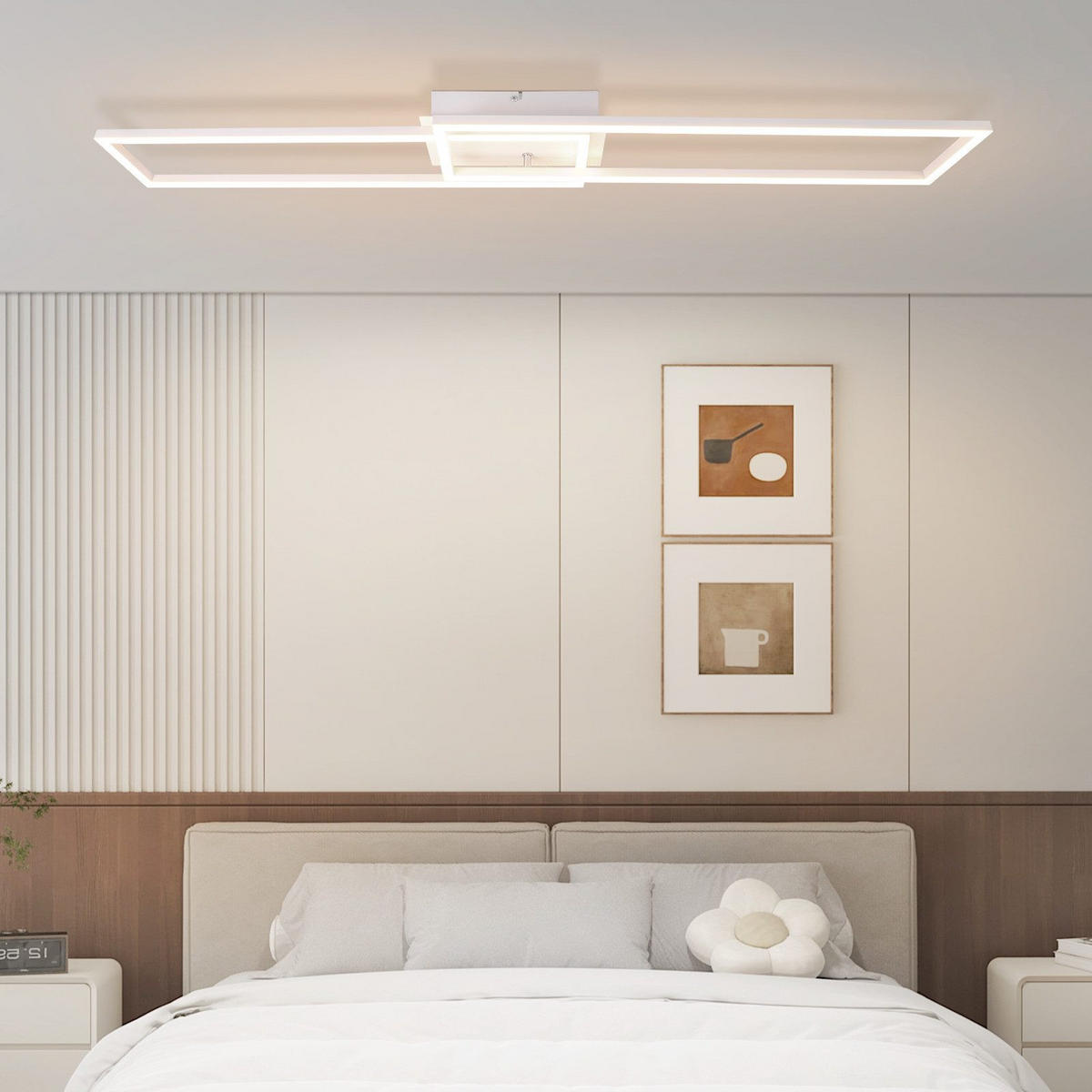 LED-DECKENLEUCHTE Lundquist 18.5/102.5/7.3cm - Weiß, Metall (102.5/18.5/7.3cm) - Nettlife