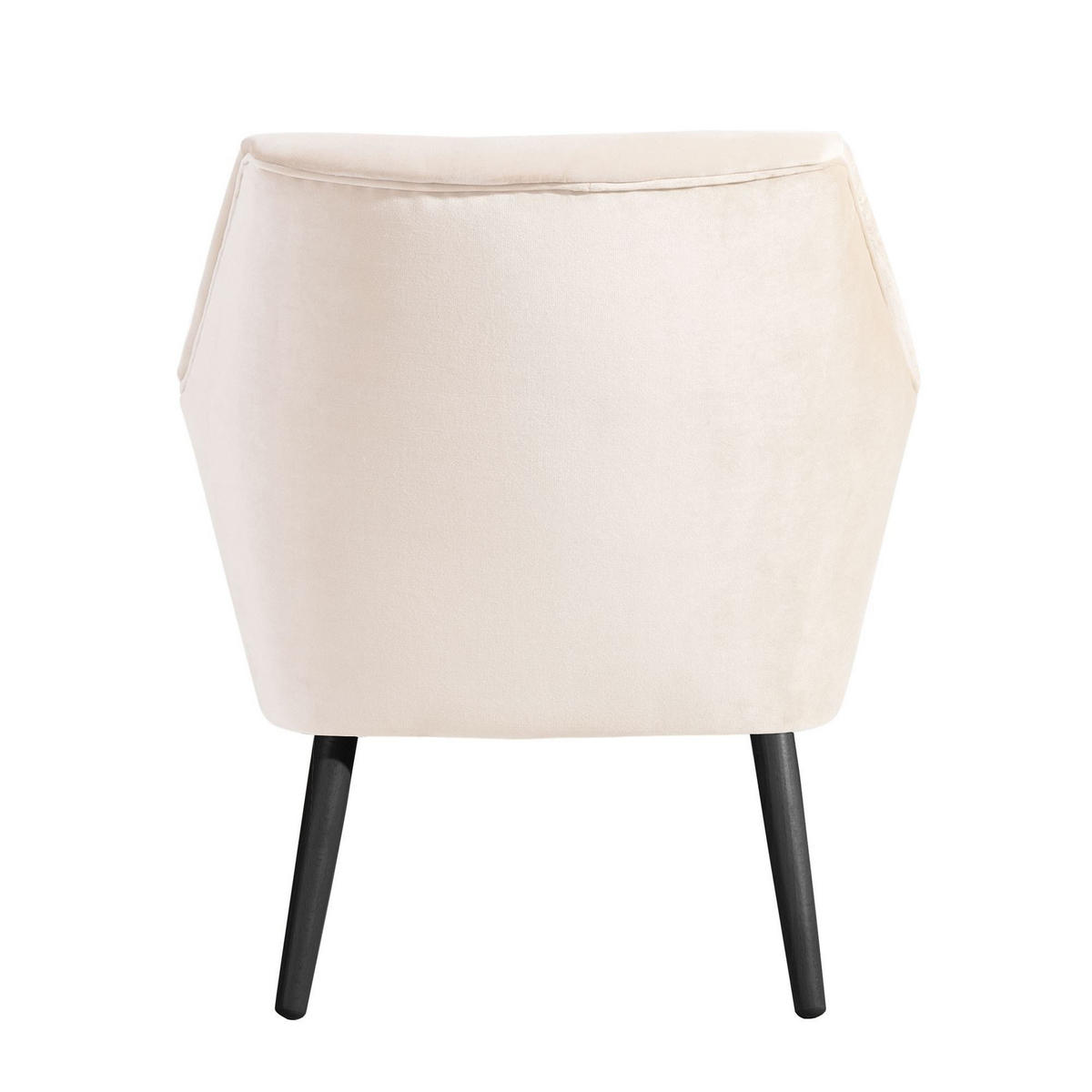 SESSEL Kachka Bezug Samtvelour Buche schwarz / creme - Buche Kolonial/Creme, Kunststoff (71/81/67cm) - 58aufmkessel