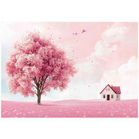 FOTOTAPETE Kinderzimmer Mädchen Baum 250x175 - Multicolor, Papier (250/175cm) - Wallarena
