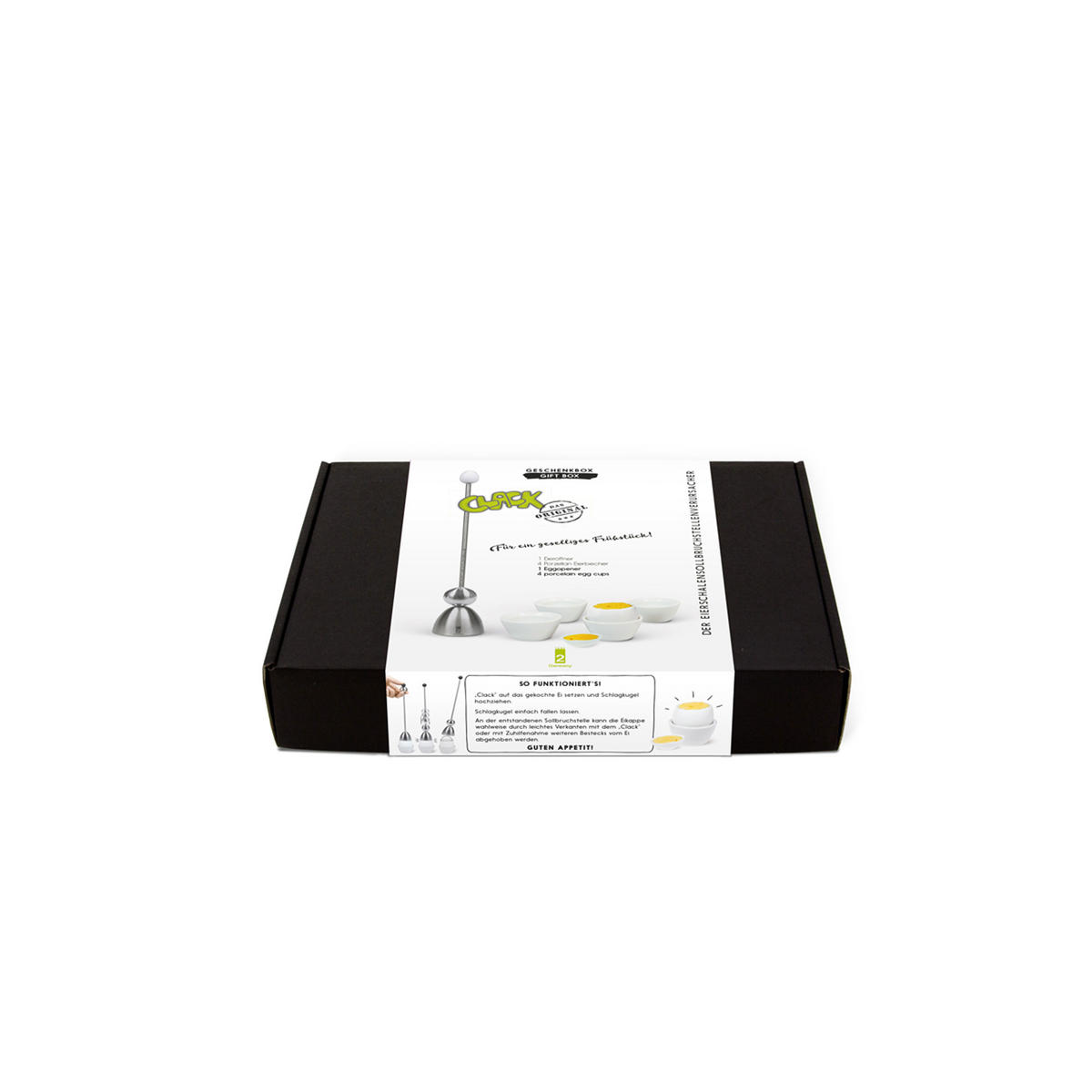 EIERSCHALENSOLLBRUCHVERURSACHER Clack Geschenkbox Set, 4-tlg. - Multicolor, Metall (4.7/18/26cm) - Take2