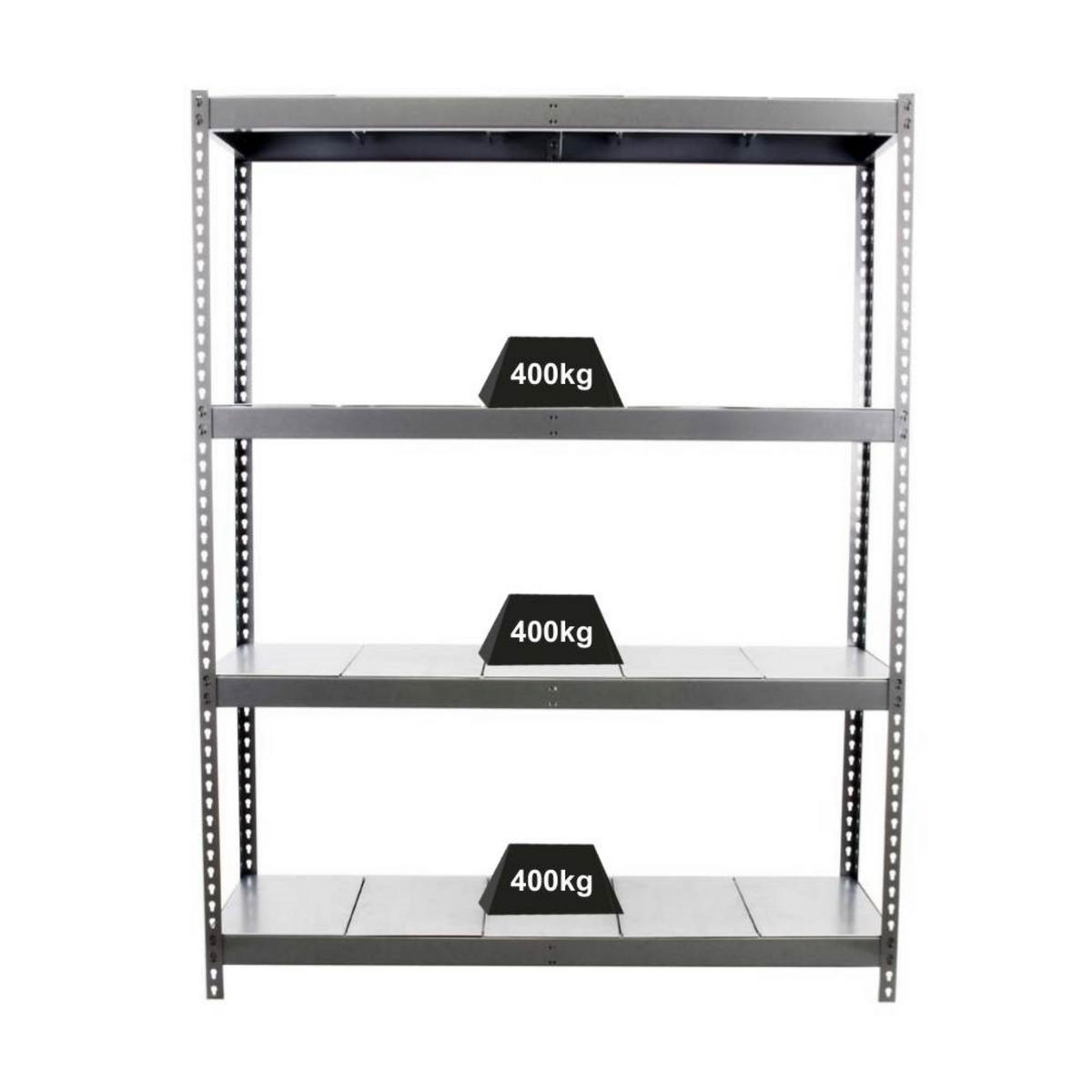 SCHWERLASTREGAL METAL BEAST FOUR | HxBxT 200x240x60cm | Fachlast 400kg | Grau - Grau, Metall (240/200/60cm) - PROREGAL