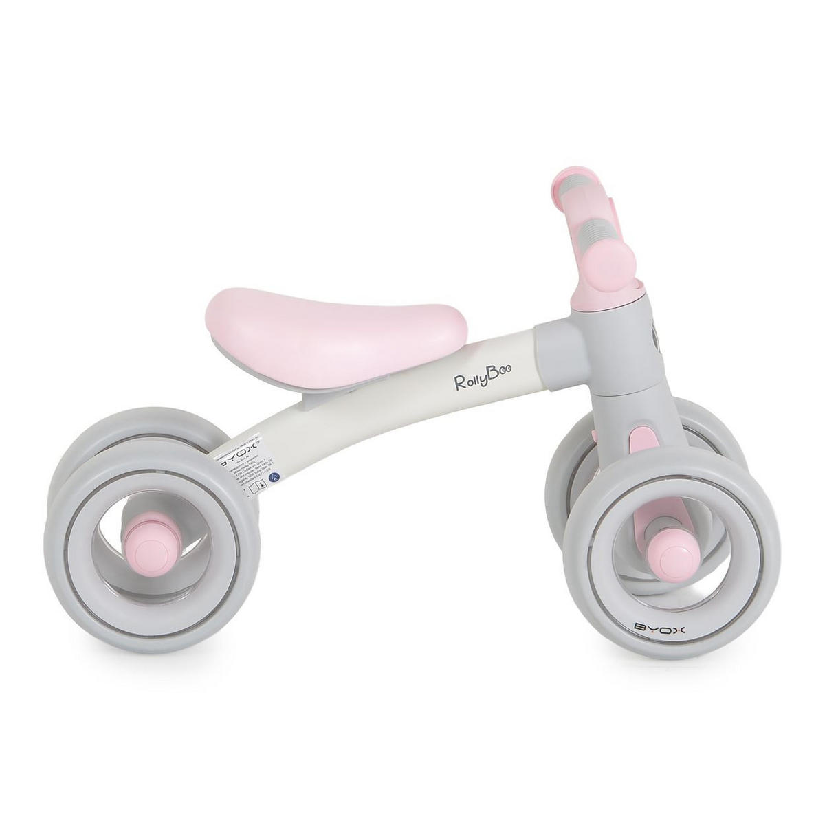 LAUFRAD RollyBoo 10 Zoll rosa EVA-Reifen Stoßdämpfer Beleuchtung 4 Räder - Rosa, Metall (56/20/35cm)