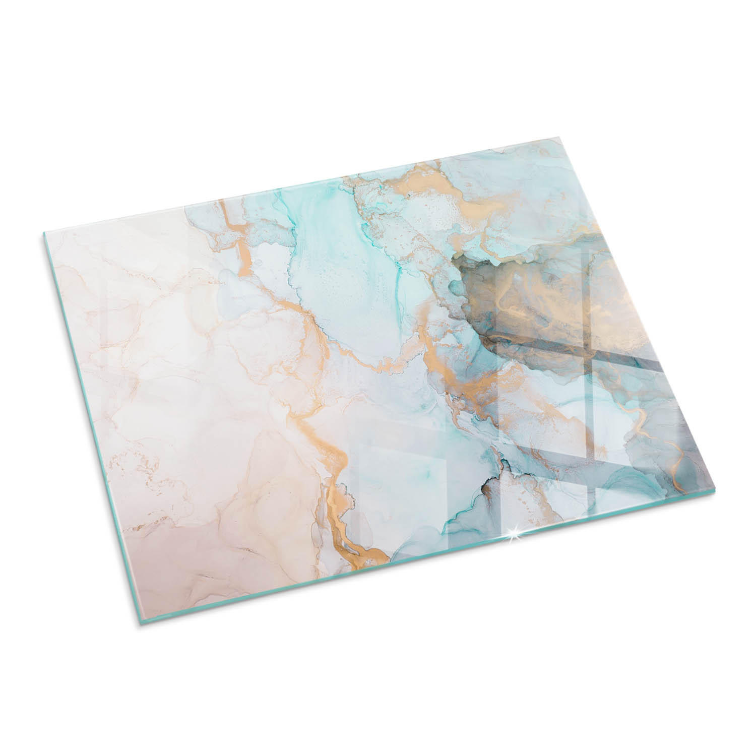 ArtPrintCave Glasplatte Türkis 80x60x0.4 cm