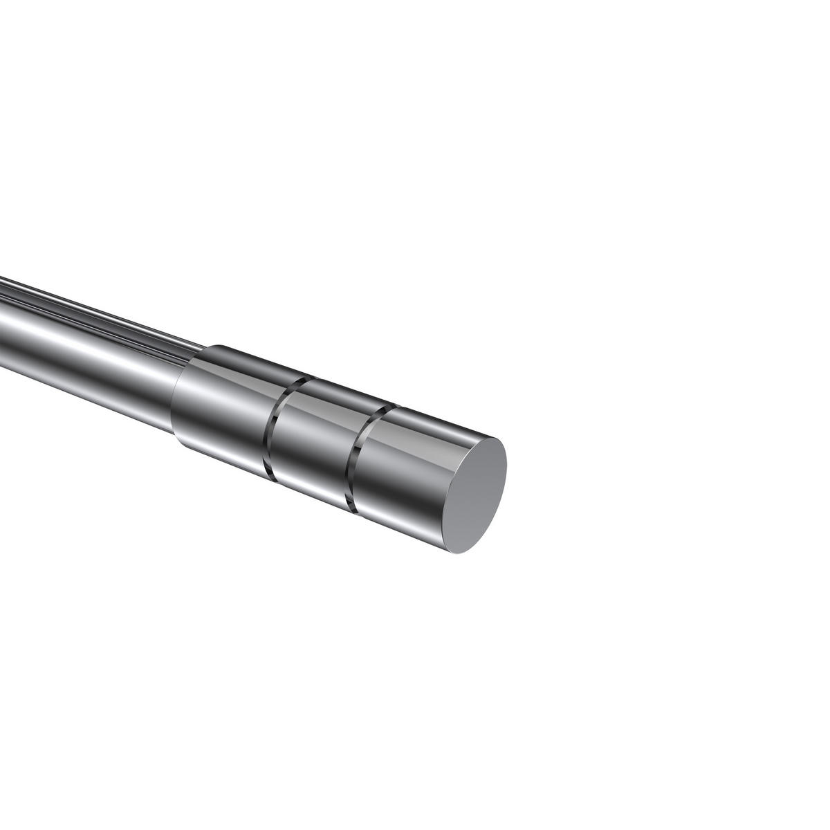 ENDSTÜCKE FÜR GARDINENSTANGEN 20 mm Ø, Elanto Chrom, Packung 2 Stück - Chromfarben, Metall (6.4/2.4/2.4cm) - INTERDECO