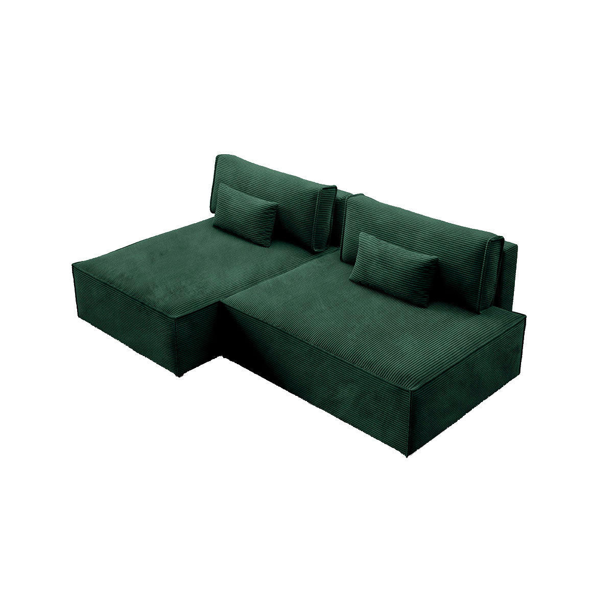 ECKSOFA Georgia Tannengrün - Grün, Holz (236/148cm) - Petits-meubles