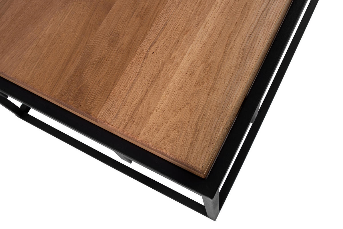 COUCHTISCH RETTKE - Beige/Schwarz, Holz/Metall (60/110/40cm) - SAM