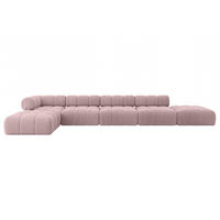 ECKSOFA modulares Sofa Kerru-L3 - 475x190x70 cm Rosa Cord - Rosa, Holzwerkstoff/Textil (475/190cm) - ALTDECOR