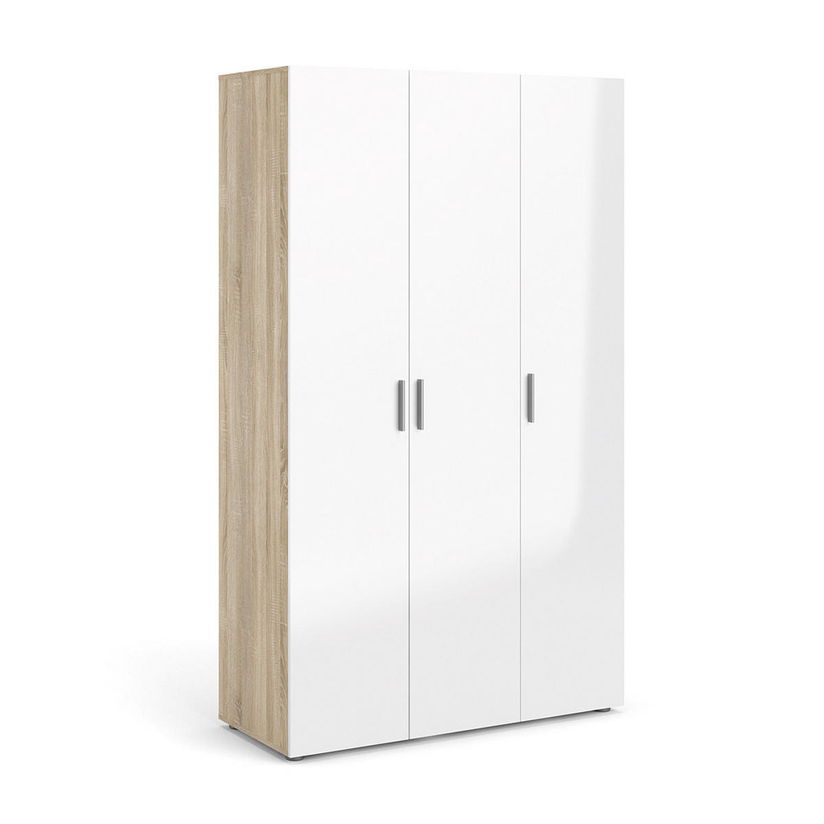 KLEIDERSCHRANK weiß - Eiche Wotan, Holzwerkstoff (118/201/50cm) - ebuy24