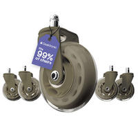 BÜROSTUHLROLLEN Grün, Ersatzrollen 360°, Set 5 Stück - Grün, Kunststoff (3.6/10.7/8.5cm) - Desktronic
