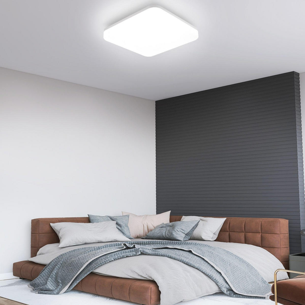 LED-DECKENLEUCHTE Madsen 22/22/4.8cm - Weiß, Kunststoff (22/22/4.8cm) - Nettlife