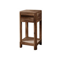 BEISTELLTISCH Sheesham 30x30x60 rot-braun gebeizt TORONTO #112 - Dunkelbraun, Holz (30/30/60cm) - Massivmoebel24