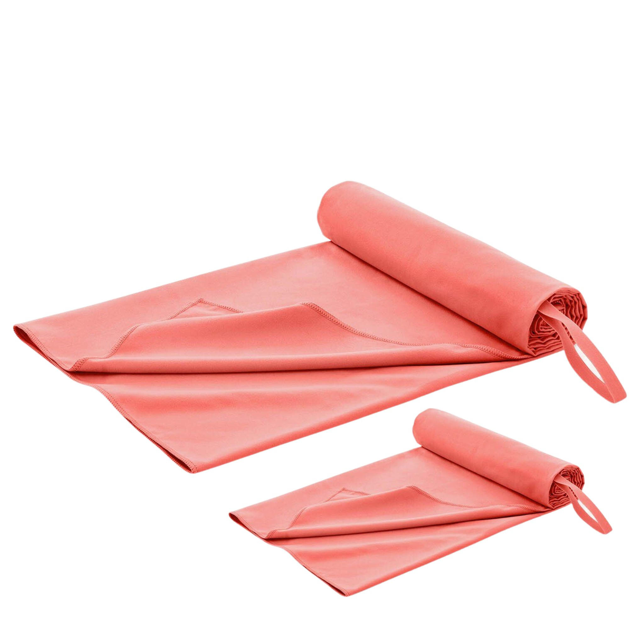 SPORTHANDTUCH Folke 180/90 & 80/40 cm, 2er-Set, Rot - Rot, Textil (90/180cm) - Blumtal