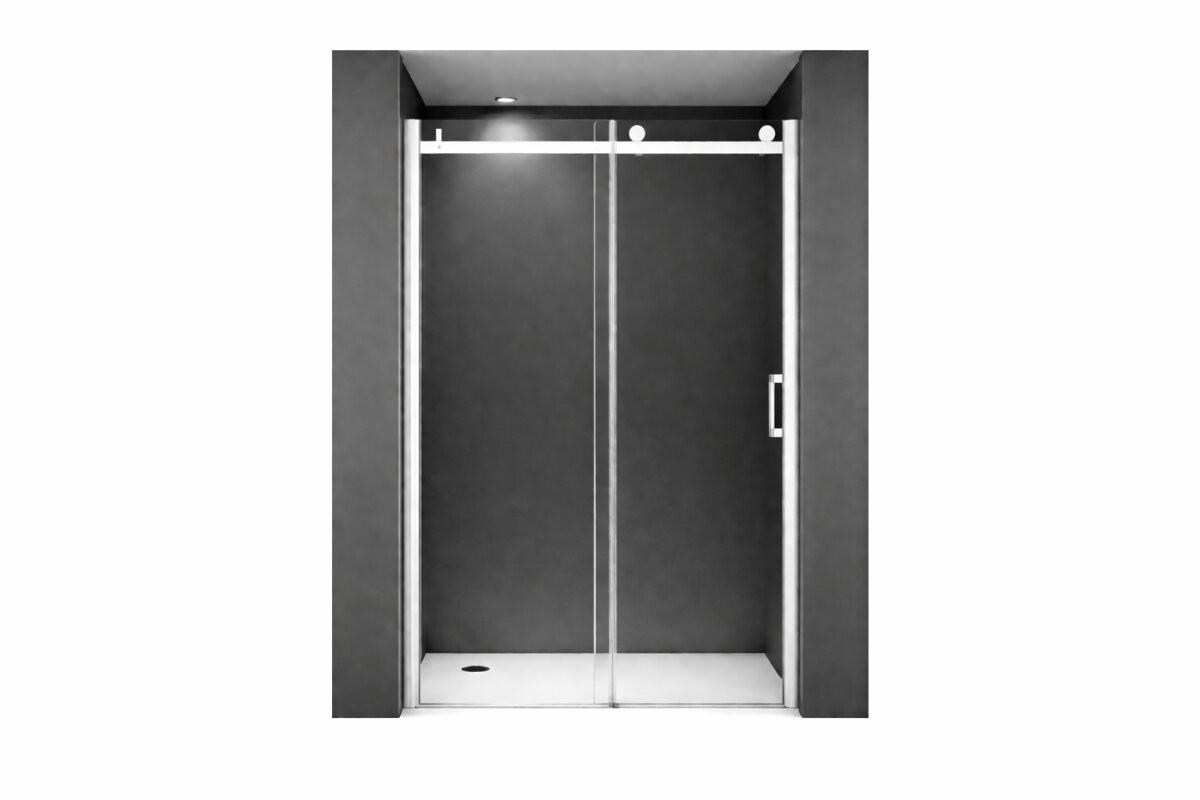 DUSCHKABINE Victoria 120x195 cm Schiebetür Weiß - Weiß, Glas (1/120/195cm) -  Glaswerk Westfalen