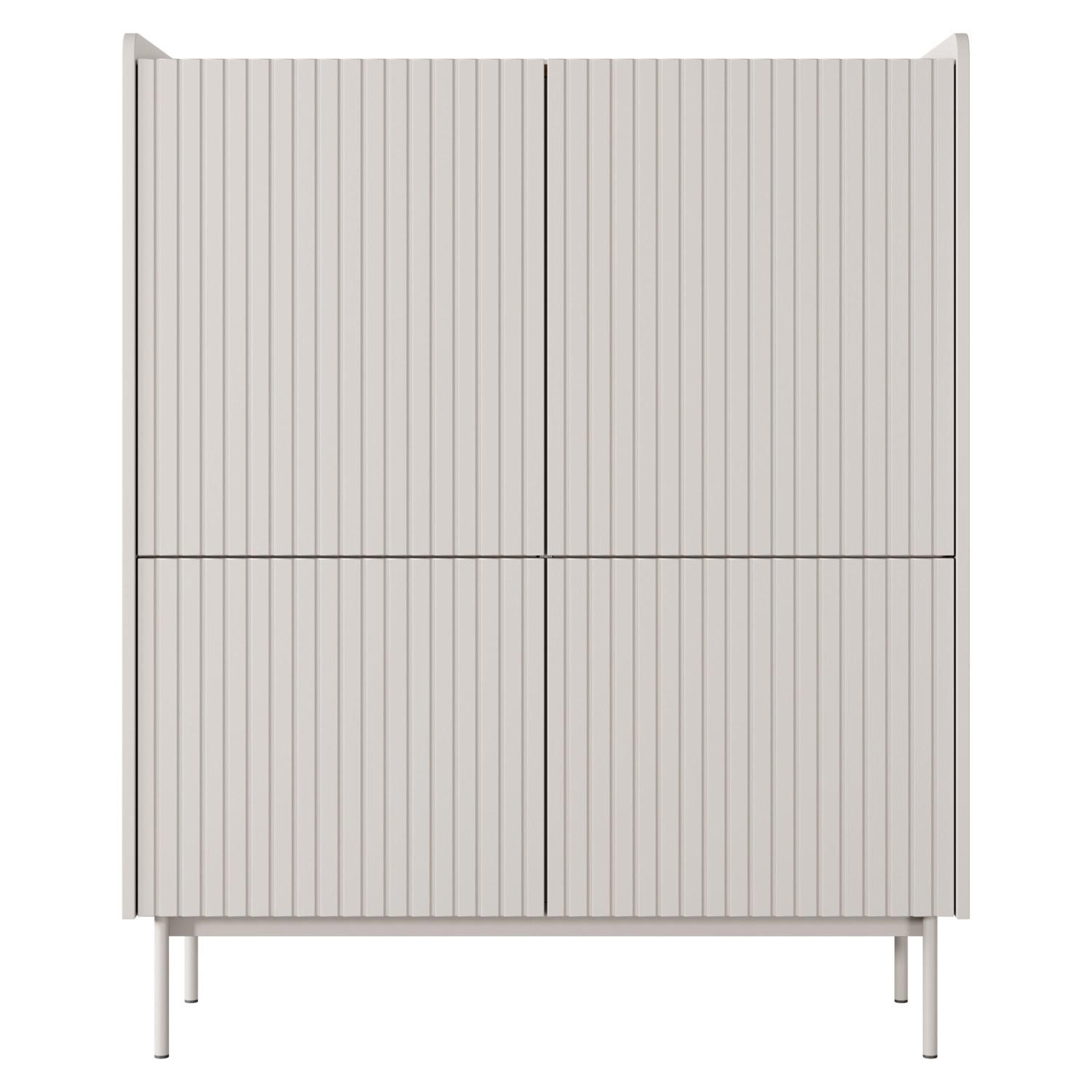 HIGHBOARD Liwelo Greige 103 cm - Taupe, Holzwerkstoff/Metall (103.2/126.2/38cm) - Selsey