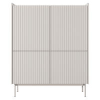 HIGHBOARD Liwelo Greige 103 cm - Taupe, Holzwerkstoff/Metall (103.2/126.2/38cm) - Selsey