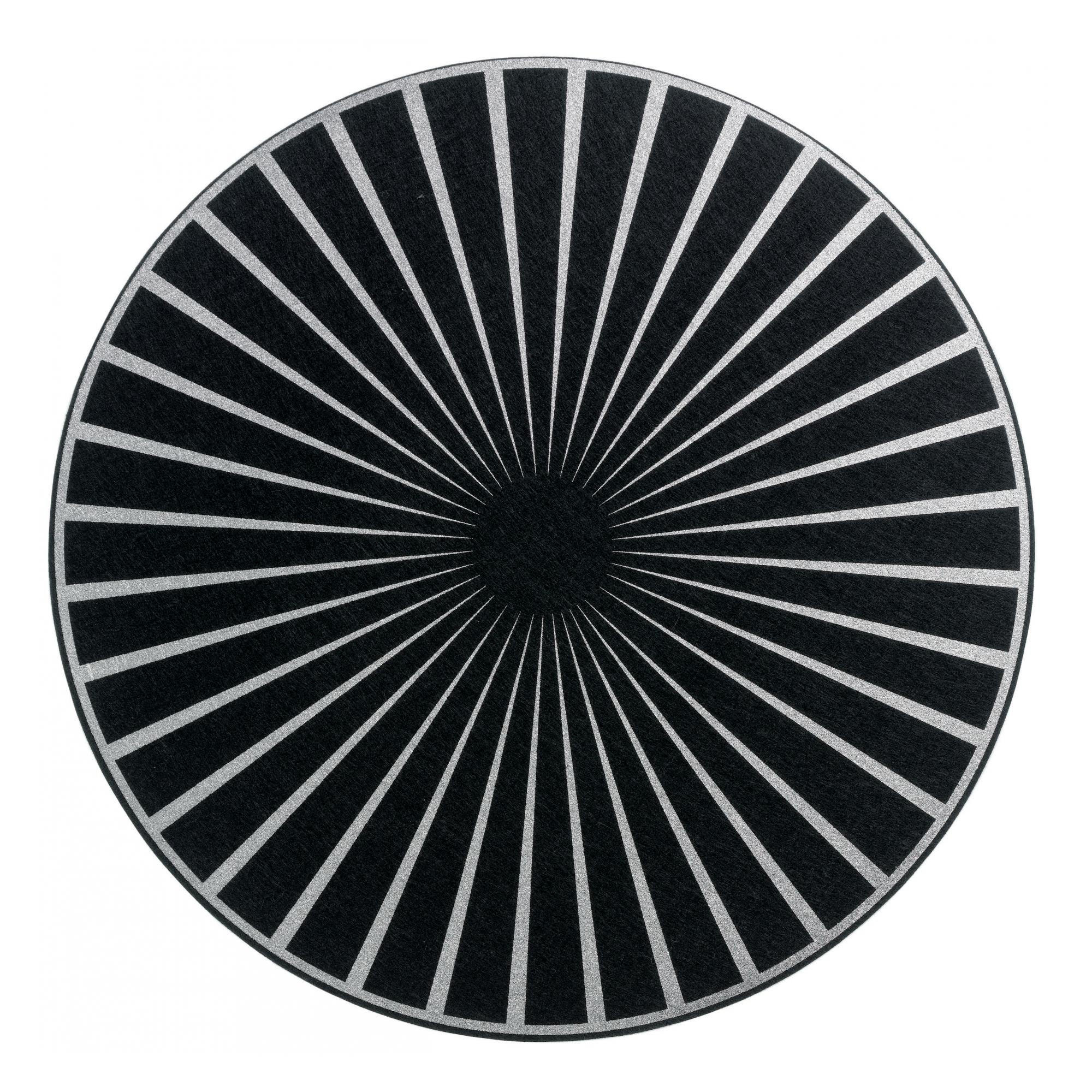 Winkler Filz-Tischset Schwarz 40x40 cm